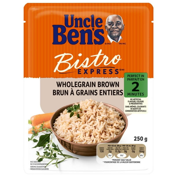 Riz brun à grains entiers Bistro Express de marque Uncle Ben's, 250 g La perfection à tout coup