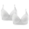 thumbnail image 2 of Diufon 2pc Bras for Women Solid Color Full Coverage Brathable Bras No Underwire High Support Bras, 2 of 6