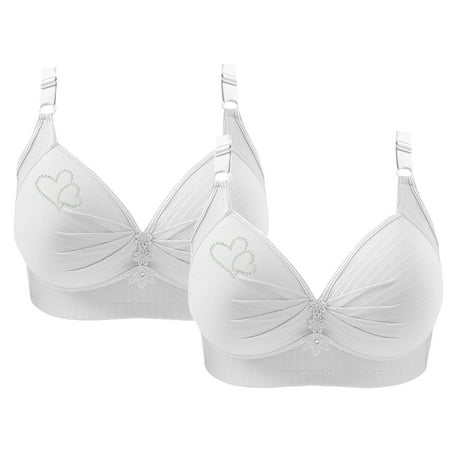 Xdegoge Women Clothes On Clearance 2 Pack Posture Bras for Women Push Up No Wire Bras High Impact Full Coverage Bras Adjustable Strap Everyday Bras Workout Running Sports Bra Todays Daily Deals