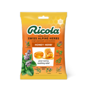 Ricola Honey Herb Cough Drops, Soothing Relief for Dry, Sore Throat, Cough Suppressant & Oral Anesthetic, 24 Count