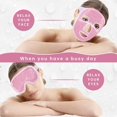 thumbnail image 3 of Cooling Eye Ice Mask for Reduce Puffiness, Puffiness Under Eyes, Sinus, Redness, Pain Relief, Dark Circles, Migraine, Hot/Cold Pack with Soft Plush Holder (Pink (1 * eye mask + 1 * face mask)), 3 of 5