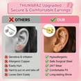 thumbnail image 5 of Briana Williams Flat Back Earrings Screw Back Earrings for Women,20G Earrings Pink Trendy Huggie Hoop Dainty Multipack Earring Sets,5Pairs, 5 of 6