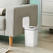 4.8 Gallon Automatic Touchless Trash Can with Motion Sensor - Slim White Bathroom & Kitchen Garbage Bin