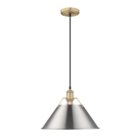 Orwell 1-Light Pendant in Brushed Champagne Bronze with Pewter