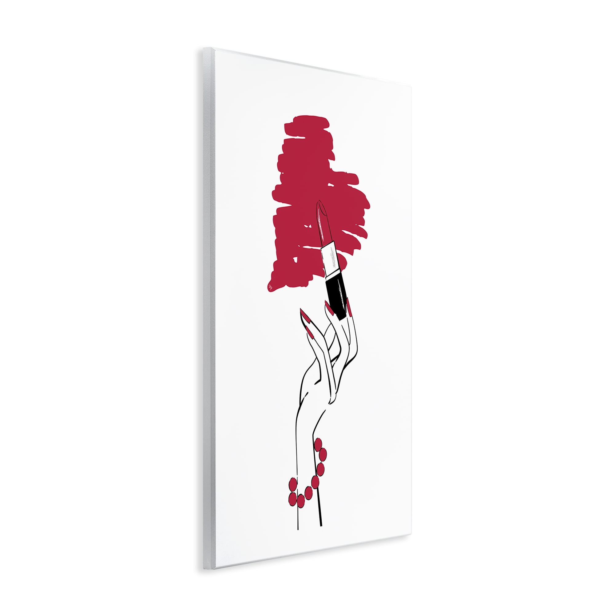 Stupell Industries Lipstick Heart Shape Beauty & Fashion Painting Unframed Art Print Wall Art, 10 x 15