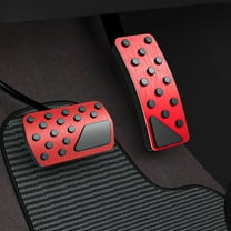Car Pedal Cover for Dodge Durango Jeep Grand Cherokee 2011-2024 2025 Aluminum Alloy No Drilling Aluminum Brake and Accelerator Pedal Covers 2PCS(Red)