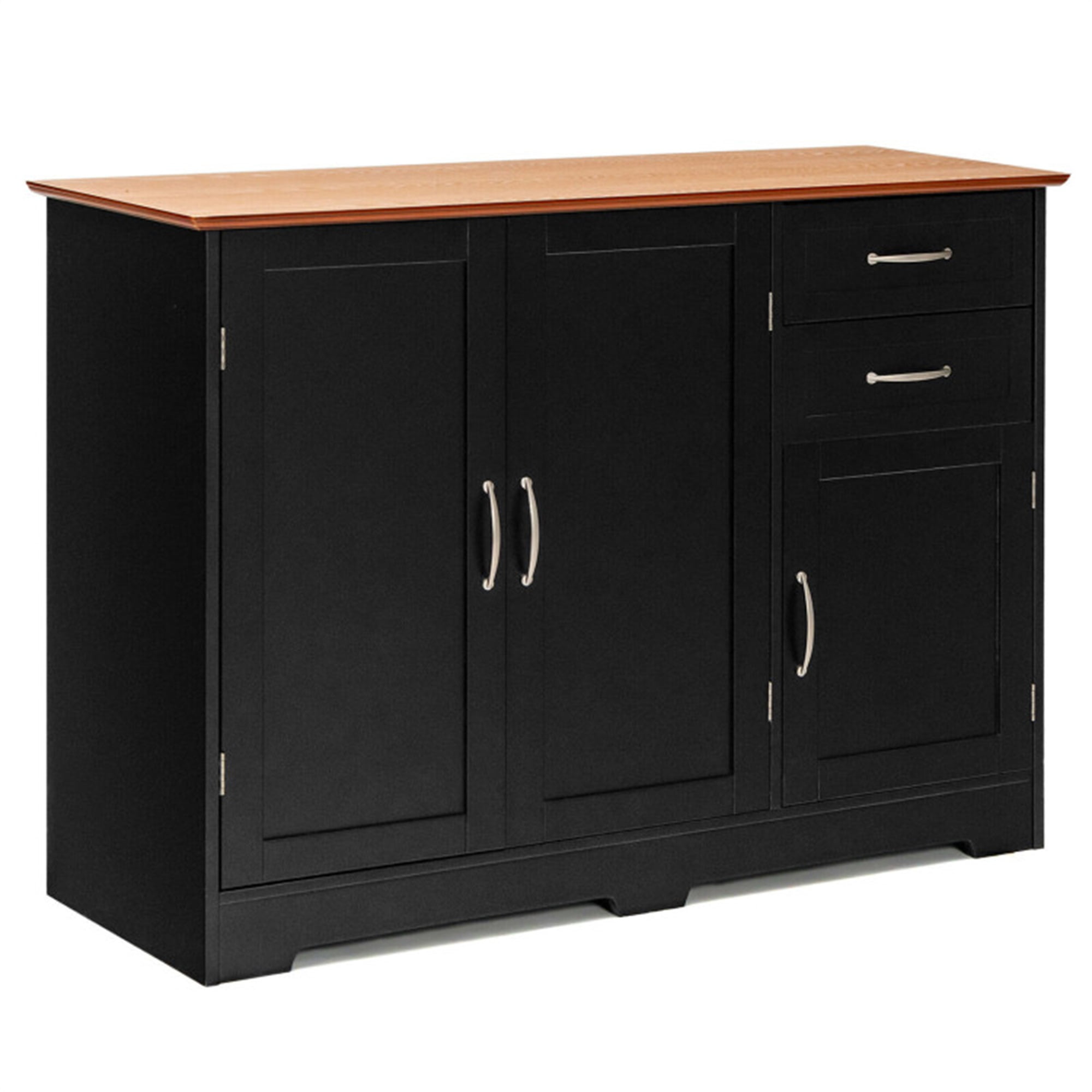 Finihen Kitchen Storage Cabinet, Buffet Sideboard, Buffet Storage Cabinet with 2-Door Cabinet and 2 Drawers, for Dining Room, Kitchen, Living Room, Black Finihen Kitchen Storage Cabinet, Buffet Sideboard, Buffet Storage Cabinet with 2-Door Cabinet and 2 Drawers, for Dining Room, Kitchen, Living Room, Black