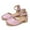 Pink, variant on Baby Girls Summer Sandals With Adjustable Straps Solid Color Closed Toe High Heel Comfortable Dress Shoes For Parties Weddings,Grey,15-16 Years