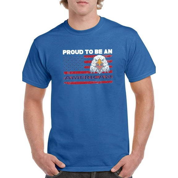 Eagle Proud To Be An American T-Shirt Men -Image by Shutterstock, Male x-Large