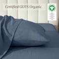 thumbnail image 3 of Bare Home Percale Weave Pillowcase Set - Organic Cotton - King, Bering Sea, 3 of 8