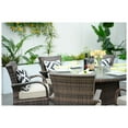 thumbnail image 6 of Abrihome Patio Wicker 6 Seat Aluminum Frame Round Dining Set with Chair (Without Umbrella),Brown, 6 of 7
