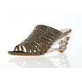 thumbnail image 2 of Women's Strappy Rhinestone Slide Dress Sandal-GOLD-12, 2 of 5