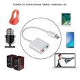 thumbnail image 3 of Aluminum Alloy External Stereo Sound Card Audio Adapter with Noise Reduction, Compatible with Mobile Phones, Tablets, Laptops, Plug and Play, 3 of 8