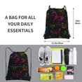thumbnail image 2 of Pofeuu Butterfly Print Drawstring Backpack Water Resistant String Bag Sports Sackpack Gym Sack with Side Pocket for Men Women, 2 of 6