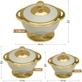 thumbnail image 2 of Casserole Intérieure en Acier Inoxydable Casserole/sans BPA/isolation P.U. Avancée/garde les Aliments Chauds et Frais Chapati, Roti, Biryani et Plus Ensemble d'Articles de Cuisine de 3 (1700 ml, 1100 ml, 600 ml) (Repose Grey), 2 of 8