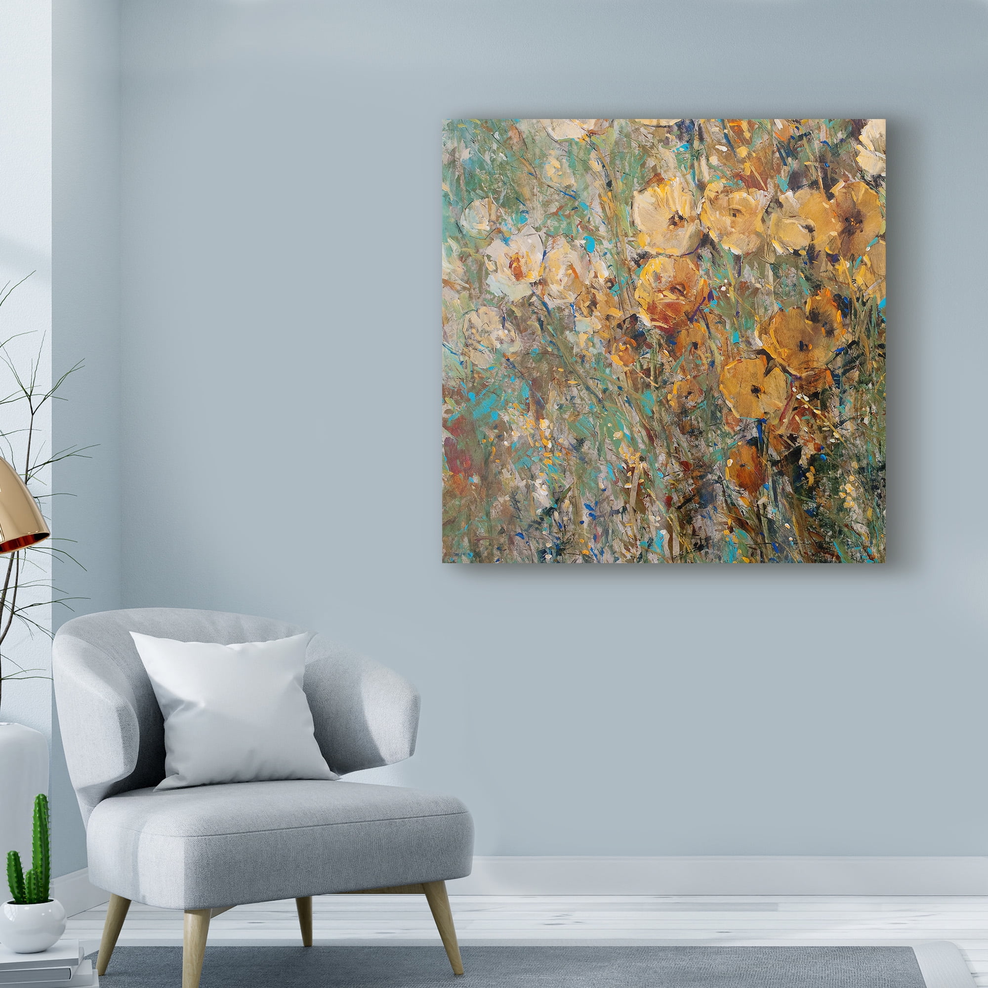 Trademark Fine Art 'Amber Poppy Field I' Canvas Art by Tim OToole