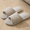 thumbnail image 4 of Fmbrln Womens Mens Winter Slippers Open Toe Fuzzy House Slippers Soft Comfy Home Bedroom Slippers Indoor Outdoor Slippers, 4 of 5