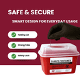 thumbnail image 3 of Sharps Container for Professional and Home Use - 2 Quart / 2 Liter Small Size Sharp Container Needle Disposal Containers for Needles Pack of 1, 3 of 6