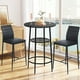 thumbnail image 3 of Muebles de Bar, Mesa de Bar en Color Negro de 60 cm, Diseño de 2 Niveles, 3 of 7