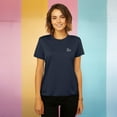 thumbnail image 2 of Dalix Be Kind Embroidered Cotton Relaxed Fit Short Sleeve Crewneck Tee Shirt Women in Navy Blue 2XL XX-Large, 2 of 5