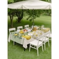 thumbnail image 4 of Outdoor Tablecloth with Umbrella Hole for Patio/Picnic/Party/Camping, Summer Lemon Waterproof Table Cloth Rectangle Table Cover Washable, Yellow Green Botanical Rustic Floral (60"x 102"), 4 of 8