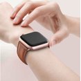 thumbnail image 6 of WFEAGL Apple Watch Series Genuine Leather Replacement Band 38mm 40mm 41mm Brown/Rose Gold, 6 of 8