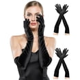 thumbnail image 4 of Women's Long Opera Gloves, Ladies Satin Elbow Length Solid Color 1921s Gloves Mittens For Bridal Evening Historical Performance, Prom, Themed Parties, 4 of 6