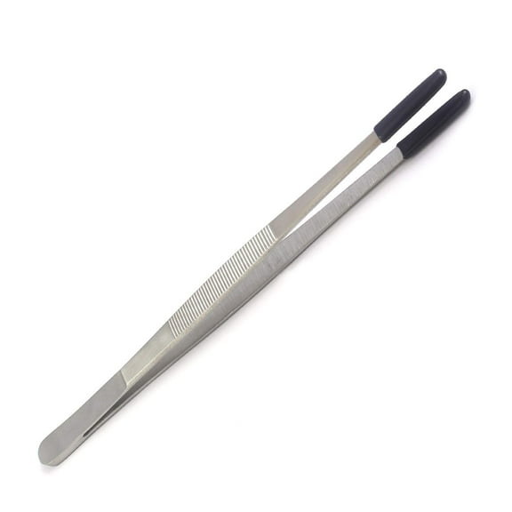 OdontoMed2011 8" Steam Tweezer Rubber Tips Steamer Ultrasonic Pvc Coated Non Marring Tips Stainless Steel Steamer Tweezers