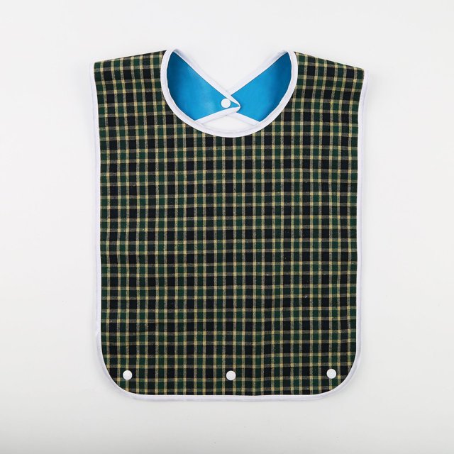 Bavoir Imperméable Anti-Fuite Adulte Résistant aux Taches Imprimé Serviette de Bave pour Personnes Âgées