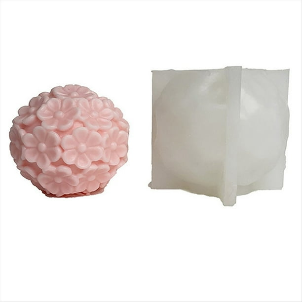 Bola de Flores, Vela Perfumada, Molde de Silicona, Flor de Seis Pétalos, Vela DIY, Adorno de Yeso, Molde de Bola de Flores