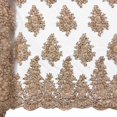 thumbnail image 1 of Spruce Bridal Lace Sequins Beaded Scallop Fabric for Dresses 52’’ BTY (Blush), 1 of 6