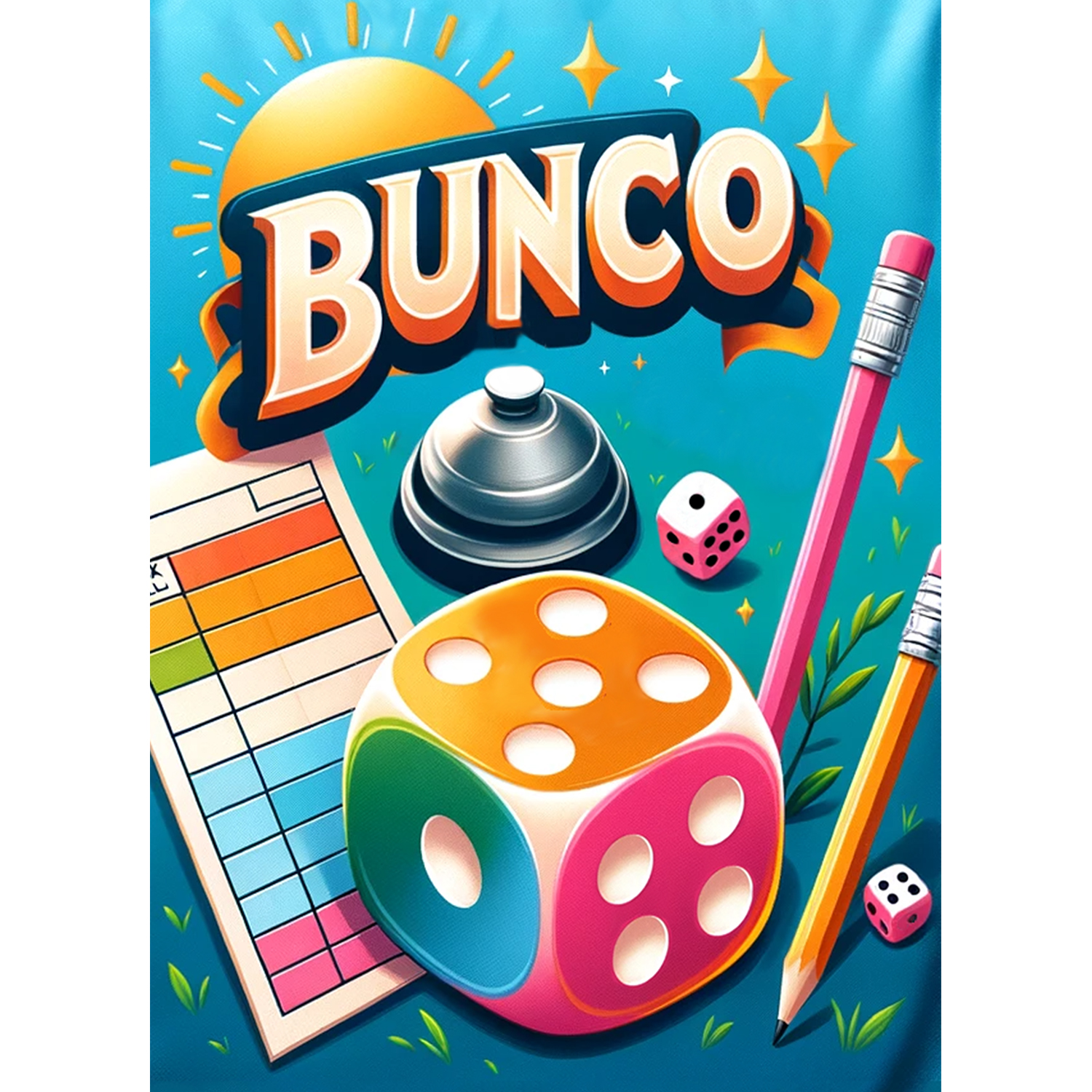 America Forever Bunco Game Night House Flag, 28 x 40 inch Double Sided, Dice Party Banner, Social Game Decor, Outdoor Entertainment Flag