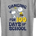 thumbnail image 3 of Peanuts - Dancing For 100 Days Of School - Women's Short Sleeve Graphic T-Shirt, 3 of 6