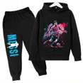 thumbnail image 3 of Conjunto de sudadera con capucha para niños de primavera, conjunto deportivo de 2 piezas, sudadera y pantalones, ropa para niños y niñas con estampado de Messi, ropa para bebés, 3 of 5