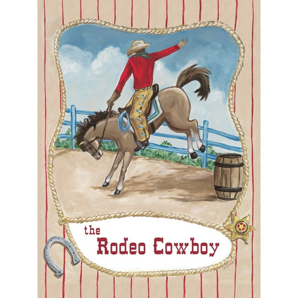 Oopsy Daisy Rodeo Cowboy Canvas Wall Art 18x24 Colleen Phelon Hall Walmart Com Walmart Com