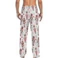 thumbnail image 2 of HPINK-T Christmas Cute Nutcracker Men's Pajama Pants Super Soft Sleep Lounge Pants Pjs Bottoms with Pockets, 2 of 7