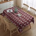 thumbnail image 2 of Red Christmas Deer Pattern Rectangle Tablecloth 60"x84",Waterproof Polyester Rectangle Table Cloth, Wipeable Spillproof Polyester Tablecloth for Dining, Camping, Indoor and Outdoor, 2 of 5