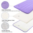 thumbnail image 5 of Unique Bargains 2-Pack Memory Foam Non-slip Washable Bath Toilet Pads Mats Rug Purple 32"x20", 5 of 8