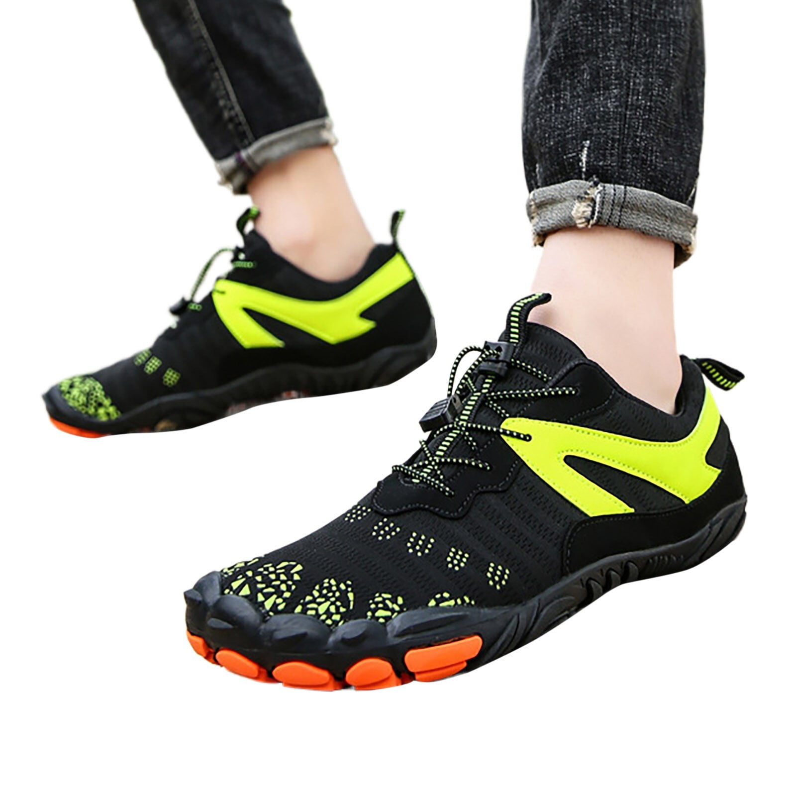 VBARHMQRT Surf Fishing Wading Shoes New Large Size Mesh Flat Round Toe Wading Shoes Couples Fitness and Sports Water Shoes Outdoor Versatile Five Toe Hiking Shoes Wading Shoes Wading Shoes for Women