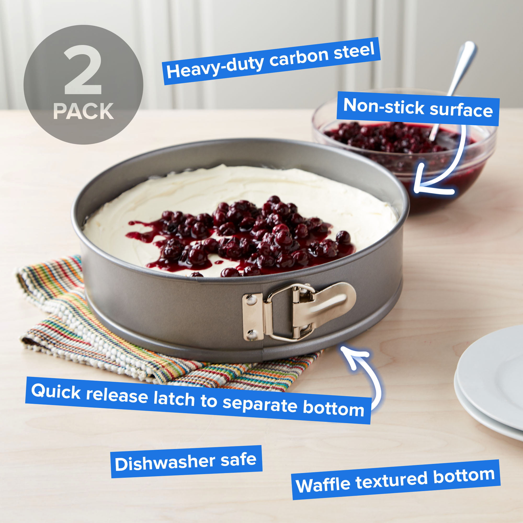 Springform Pan with Lid- 10� Nonstick Baking Cheesecake Pan with Travel  Friendly Snap-on, 1 unit - Fry's Food Stores