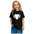 thumbnail image 5 of Robe à Manches Courtes Chemise à Manches Courtes pour Tout-Petits Garçons Filles Imprimé Baseball T-Shirt Mode Mignon Col Rond Imprimé Haut à Manches Courtes Chemise de Baseball pour Garçons Hauts à Manches Courtes, 5 of 5