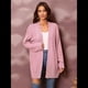 thumbnail image 5 of Suéteres Tipo Cárdigan Extragrandes para Mujer, con Frente Abierto, Punto Cable, Larga, Abrigos Gruesos Rosa S, 5 of 10