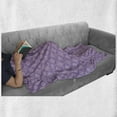 thumbnail image 5 of Antique Oriental Soft Flannel Fleece Throw Blanket, Repetitive Lilac Traditional Floral Squares Illustration, Cozy Plush for Indoor and Outdoor Use, 60" x 80", Mauve Lilac, by Ambesonne, 5 of 5