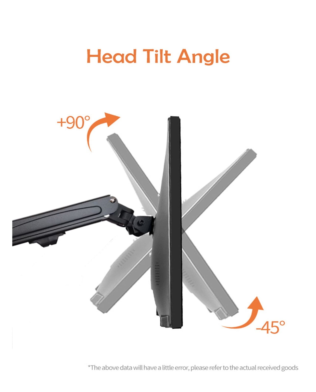 Dual Monitor Desktop Mount Bracket For 13 To 27-Inch LCD Screens Rotate & Tilt Adjust Two-Arm Desk Stand Support ,Easy to Use
