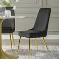 thumbnail image 2 of Kithkasa High Back Velvet Dining Chairs for Dining Room, Gold Legged, Set of 2, Black, 2 of 9