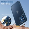 thumbnail image 5 of JETech Matte Case for iPhone 12 Mini 5.4-Inch, Shockproof Military Grade Drop Protection, Frosted Translucent Back Phone Cover, Anti-Fingerprint (Blue), 5 of 6