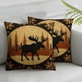 thumbnail image 2 of Heduofu Set of 2 Vintage Bear Throw Pillow Covers,Cabin Deer Hunting Cushion Case for Home Living Room Decor, Reversible Farmhouse Wolf Animals Brown Yellow Decorative Throw Cushion Case, 2 of 6