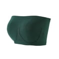 thumbnail image 1 of Sujetador de tubo con borde de acero de imitación sin costuras de talla grande para mujer Sujetador de tubo sin tirantes con borde de acero de tela verde Talla grande para mujer, 1 of 5