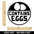 thumbnail image 2 of Contains Eggs Allergy Warning Self-Inking Rubber Stamp Ink Stamper - Lime Green Ink - Medium 1 Inch, 2 of 7
