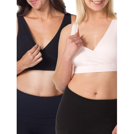 Loving Moments By Leading Lady Seamless Crossover Sleep Nursing Bra 2 Pack, Style